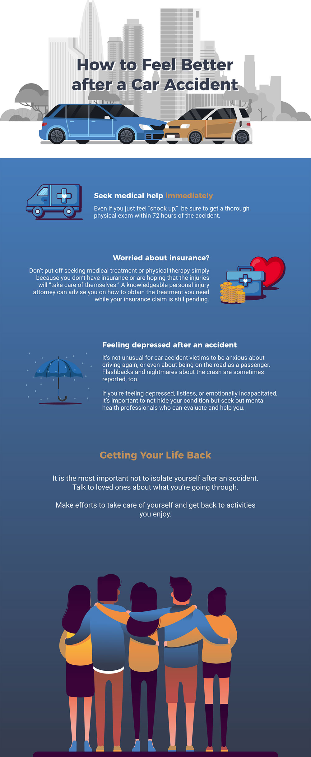 how to feel better after an accident